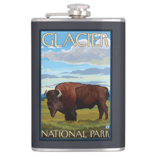 Bisonplats - glaciärnationalpark, MT Fickplunta