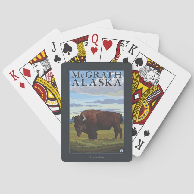 Bisonplats - McGrath, Alaska Spelkort (Baksidan)