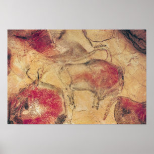 Bisons från grottorna på Altamira, c.15000 BC Poster
