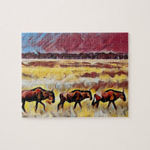 Bisons Home på Range Popart, Jigszawa Puzzle Pussel