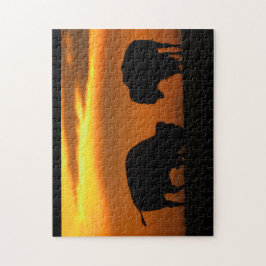 bisonsolnedgång pussel