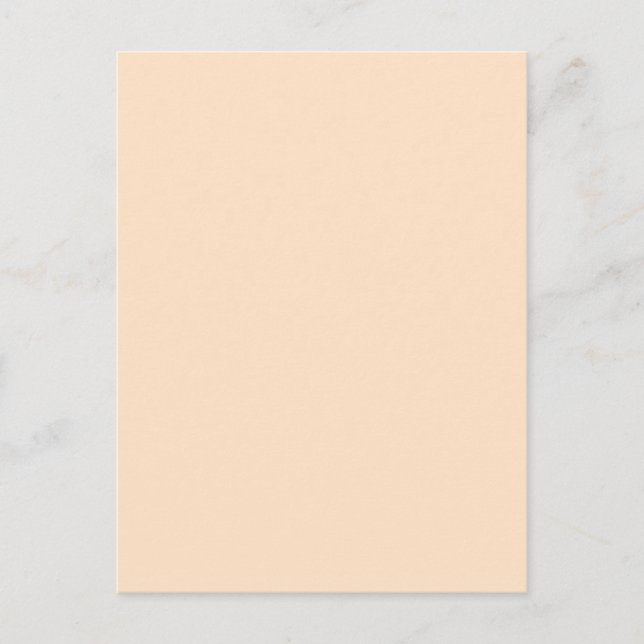 Bisque Beige Cream Solid Trend Färg Background Vykort (Framsida)