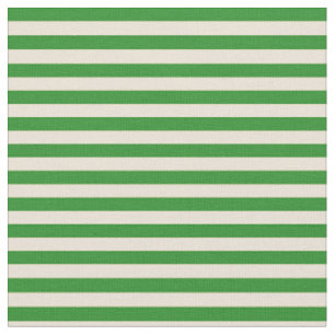 Bisque & Forest Grönt Lintet/Stripe Mönster Tyg