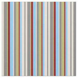 Bisque, Grått, Khaki, Red & Light Himlar Blue Linj Tyg
