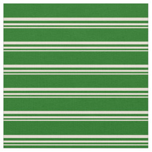 Bisque & Mörk grönt Mönster Tyg