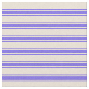 Bisque och Medium Slate Blue Färgad Linjer Tyg