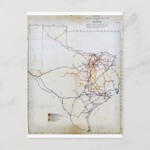 Bissell's järnväg karta i Texas (1891).jpg Vykort