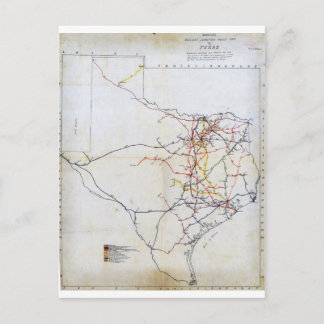 Bissell's järnväg karta i Texas (1891).jpg Vykort