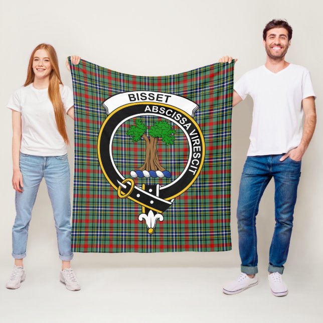 Bisset-klanens Tartan Rutig Vävnad Fleecefilt (På plats)