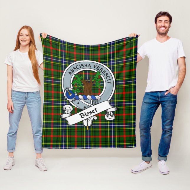 Bisset Pattern Klanmärke Tartan Rutig ylleduk Fleecefilt (På plats)