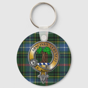 Bisset Tartan & Badge Nyckelring