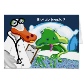 Bist du krank? hälsningskort