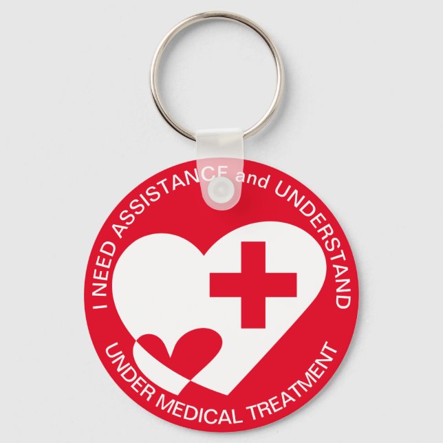 BISTÅND/HJÄLPBEHOV NYCKELRING (Framsida)