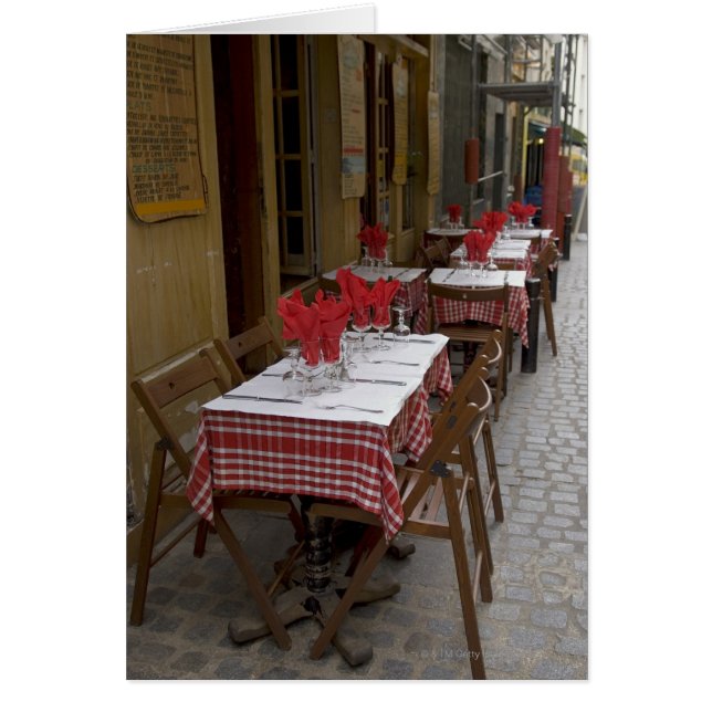 Bistro i Paris Hälsningskort (Framsidan)