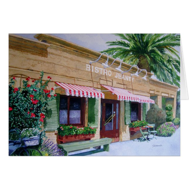 Bistro Jeanty Restaurant Napa Valley Hälsningskort (Framsidan Horizontal)