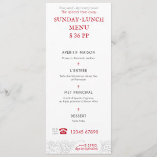 Bistro Menu Card Meny