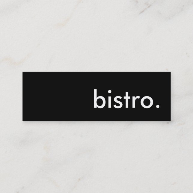 bistro. mini visitkort (Framsida)