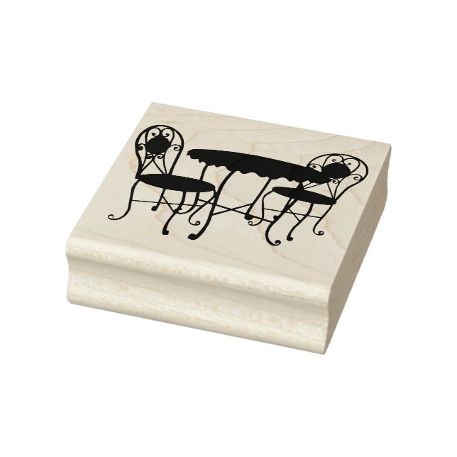 Bistro Patio FurnMöbler Silhouette Original Art Stämpel (Stämpel)