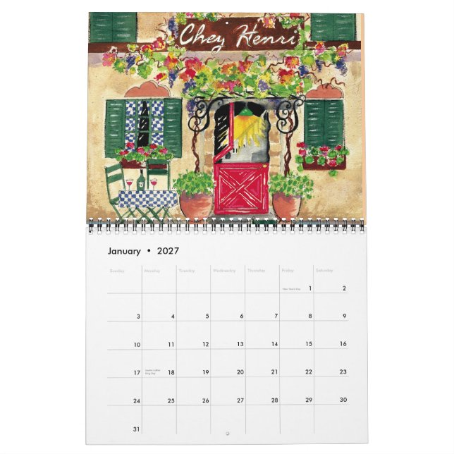 Bistrokalender Kalender (Jan 2027)