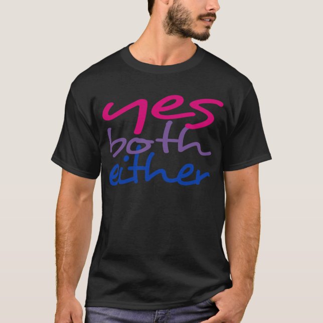 Bisynlighet: Ja båda, endera (design 13) T-shirt (Framsida)
