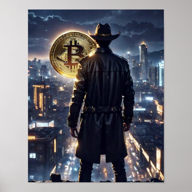 Bit Coin Cowboy Poster Art (Framsidan)