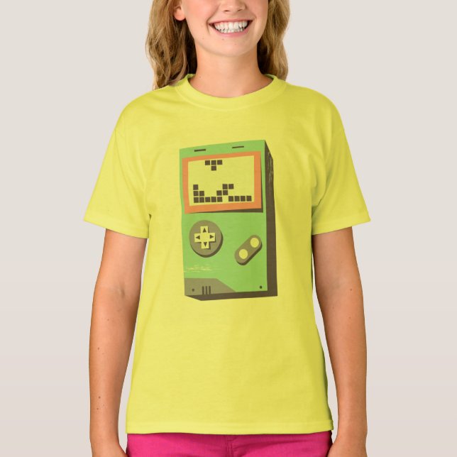 Bit GameBoy Uppbyggd av Legoklotsar T Shirt (Framsida)