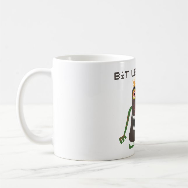 Bit Legend Pixel Monster Rolig Retro Spelande Kaffemugg (Vänster)