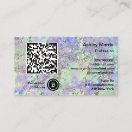 Bit Me QR-kod Vi accepterar Bitcoin Logotyp Glitte Visitkort