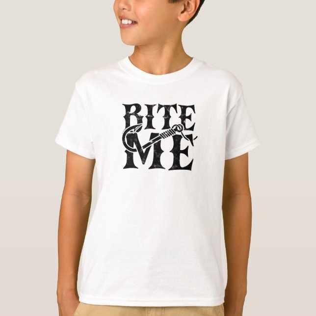 Bit mig - fiskare t shirt (Framsida)