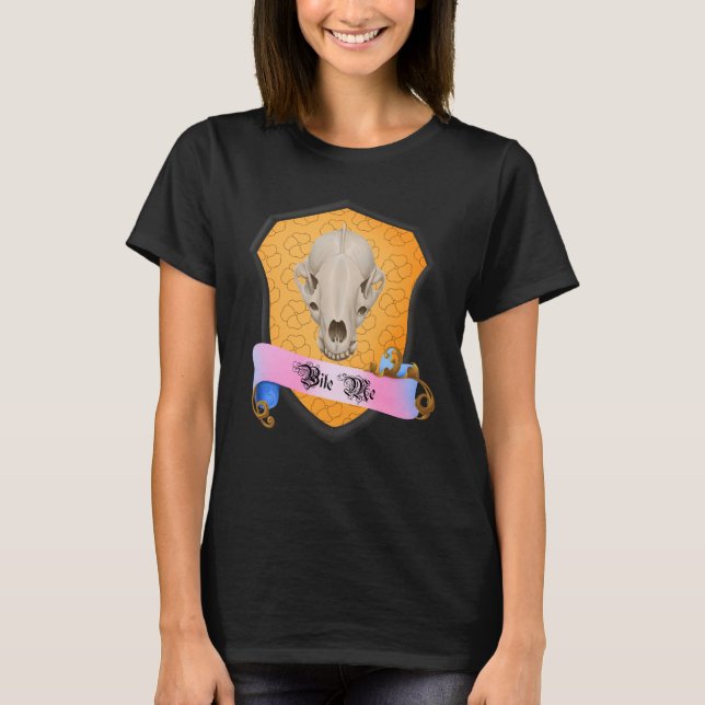 Bit mig Grävling Skalle T Shirt (Framsida)
