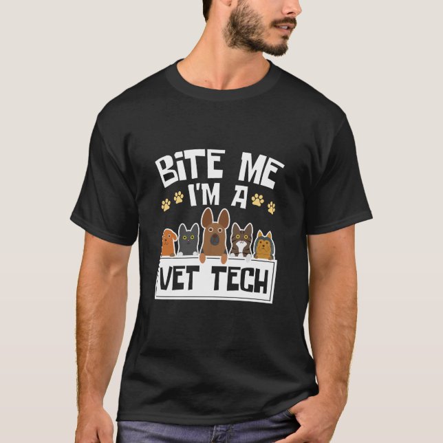 Bita att jag är veterinär. t shirt (Framsida)
