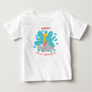 Bita av haj första födelsedag t shirt
