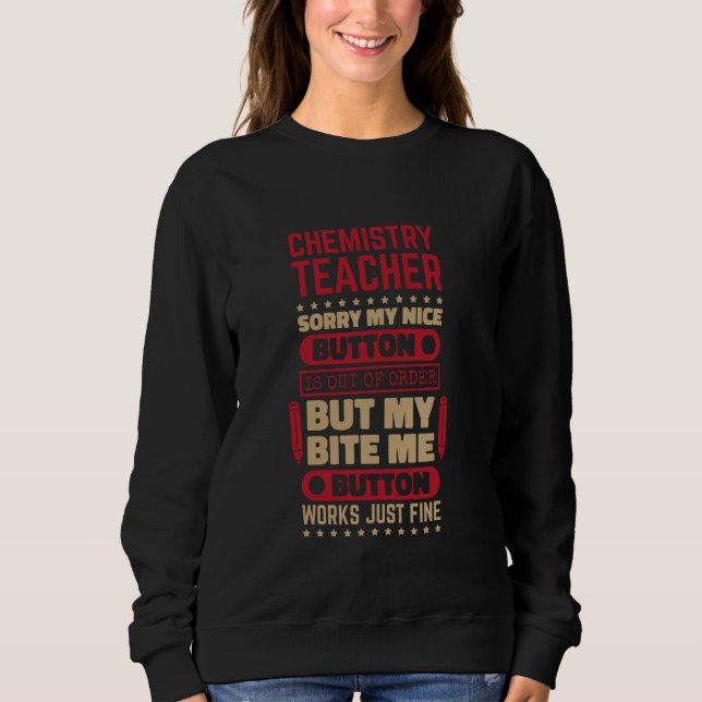 Bita Button Works Chemistry Lärare för kemist Sc T Shirt (Framsida)