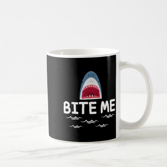 Bita Haj Älskare Vecka Medvetenhet Djur Hav Kaffemugg (Höger)