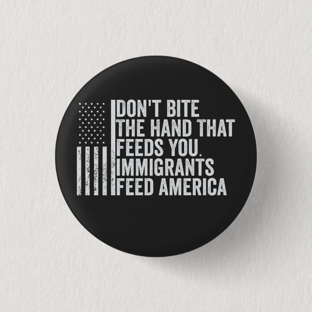 Bita inte handen som Matar dig amerikan Knapp (Framsida)
