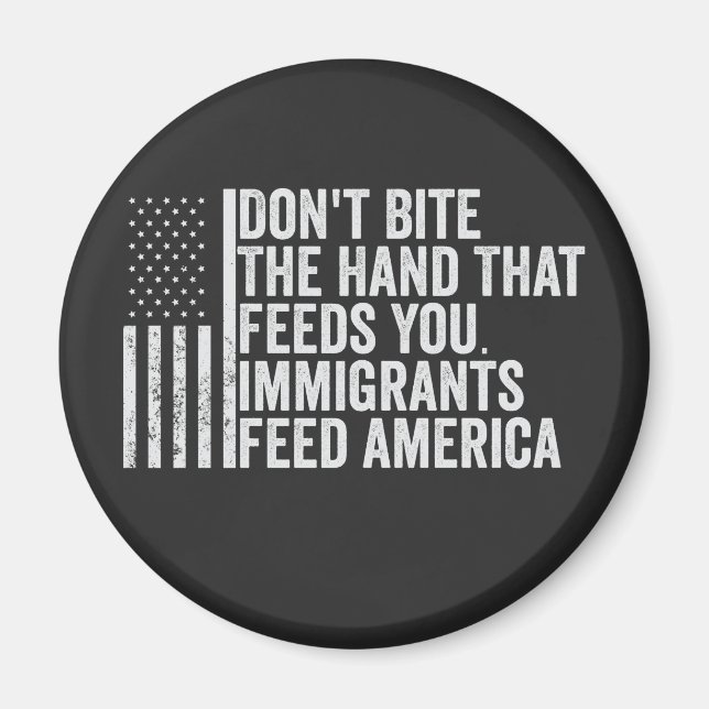 Bita inte handen som Matar dig amerikan Magnet (Framsidan)