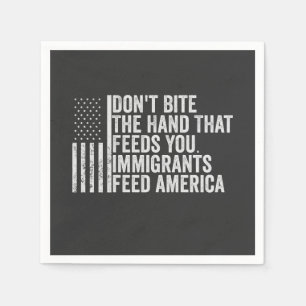 Bita inte handen som Matar dig amerikan Pappersservett