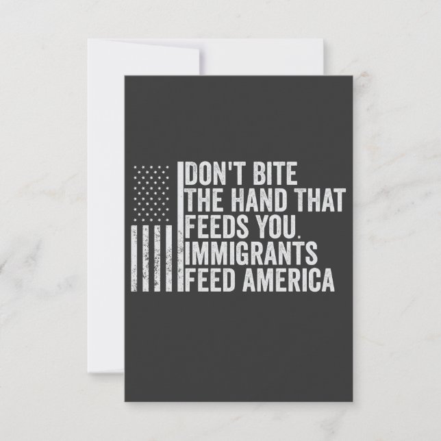 Bita inte handen som Matar dig amerikan Tack Kort (Framsida)