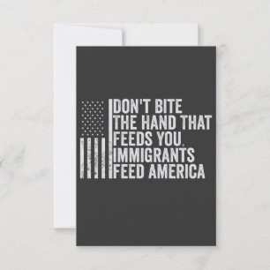 Bita inte handen som Matar dig amerikan Tack Kort