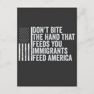 Bita inte handen som Matar dig amerikan Vykort