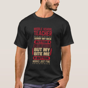 Bita Knapp Mellanstadielärare Mellanstadie Undervi T Shirt