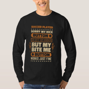 Bita-knapp Works-fotbollsspelare - design för segm T Shirt