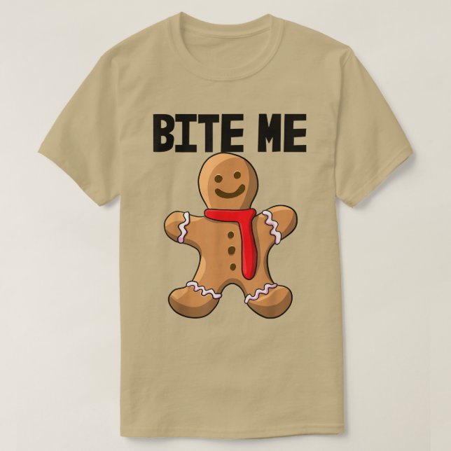 Bita Me Cookies Kärlek Baking Women Party Gingerbr T Shirt (Design framsida)