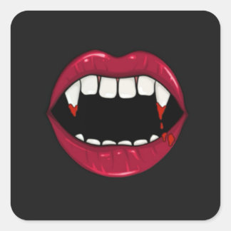 Bita Me-dekal Fyrkantigt Klistermärke