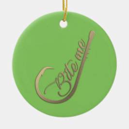 Bita Me Funny Fishing Julgransprydnad Keramik