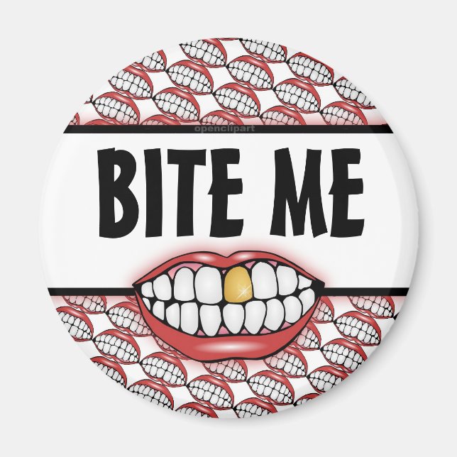 Bita Me Golden Tooth Magnet (Framsidan)