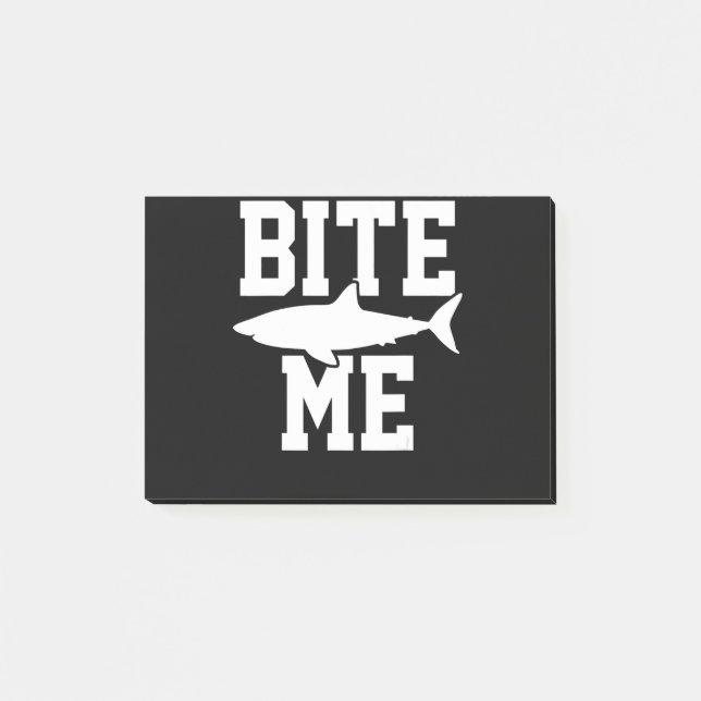 Bita Me - hajbiologins gift - Djurhav Post-it Block (Framsida)