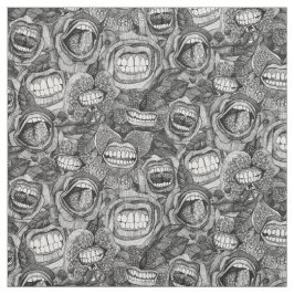 BITA ME orchids och ro BLACK WHITE Tyg