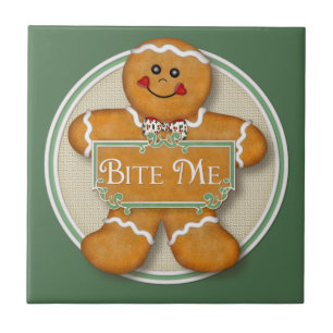 Bita Me-Pepparkaksgubbe Kakelplatta