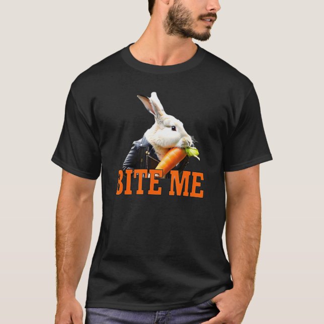Bita Me Rabbit T Shirt (Framsida)